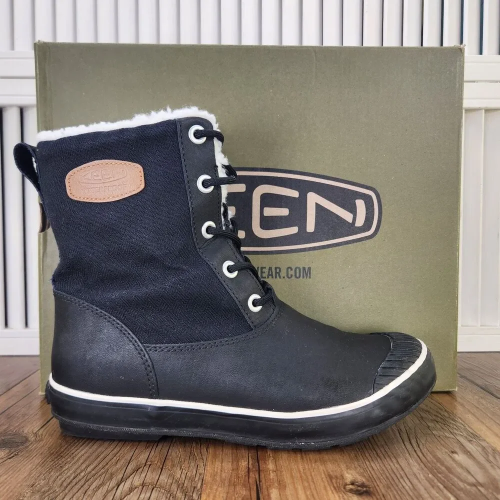 Keen Elsa Boot WP Waterproof Insulated Winter Boots Womens Size 9 Black 1013971